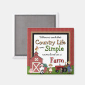 Magnet de cuisine Country Life (Recto/Verso)