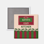 MAGNET DE CUISINE PERSONNELLE, AJOUTER VOTRE NOM (Recto/Verso)