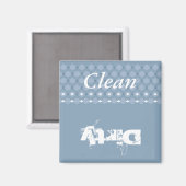 Magnet de cuisine propre et sale (Recto/Verso)