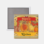 Magnet de cuisine toscane personnalisé (Recto/Verso)