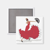 Magnet de danse flamenco (Recto/Verso)