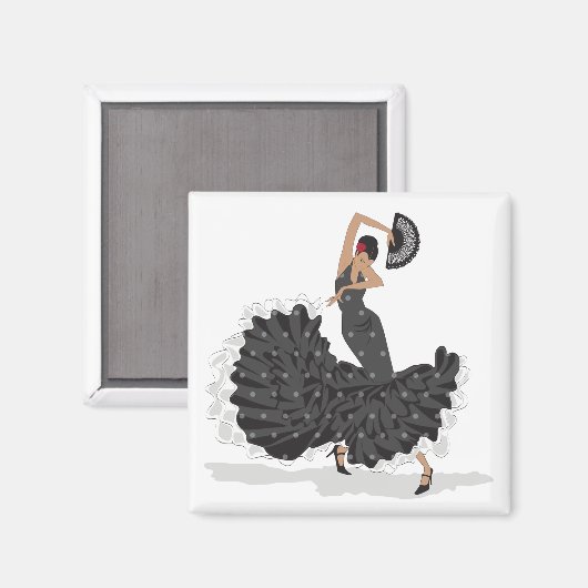 Magnet de danse flamenco (Recto/Verso)