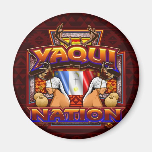 Magnet de danseur de cerfs de la nation Yaqui (Devant)