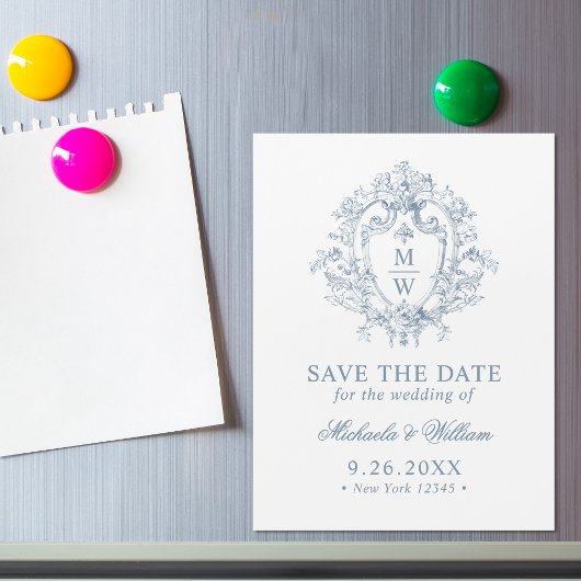 Magnet de date de sauvegarde du Mariage de monogra