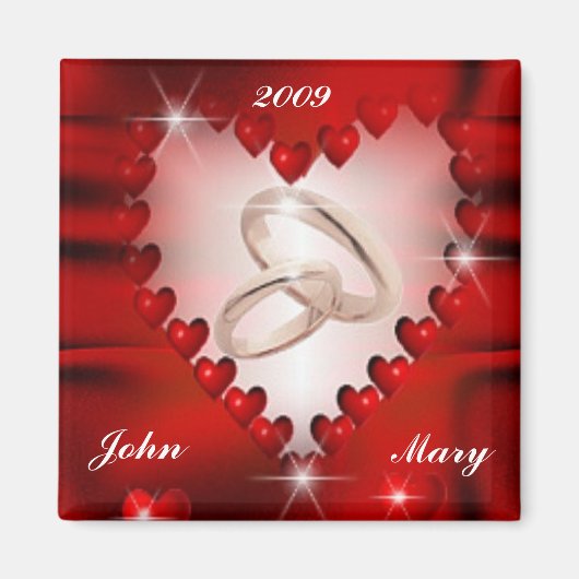 Magnet de date mariage (Devant)