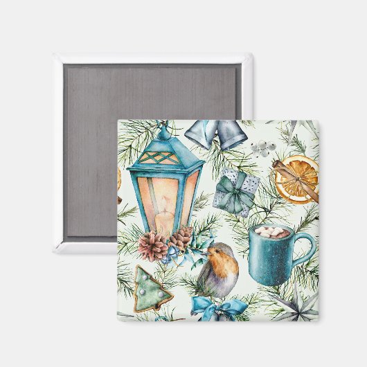 Magnet de décorations festives de Noël (Recto/Verso)