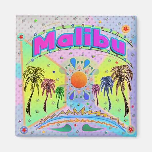 Magnet de désir de calme de Malibu (Devant)