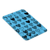 Magnet de dessin adorable de coeur noir (Côté Droit)