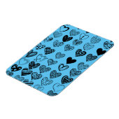 Magnet de dessin adorable de coeur noir (Côté Gauche)