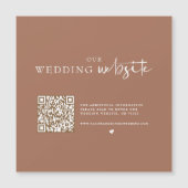Magnet de détails de mariage avec photo de code QR (Devant)