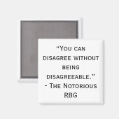 Magnet de devis en désaccord du RBG notoire (Recto/Verso)