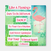 Magnet de devis Inspiration Flamant rose (Devant)