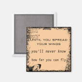 Magnet de devis motivationnel vintage (Recto/Verso)