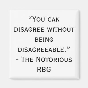 Magnet de devis notoire en désaccord avec RBG