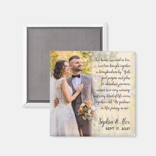 Magnet de devis photo mariage (Recto/Verso)