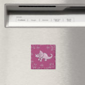 Magnet de dinosaure Tricératops mignon (In Situ (Lave-vaisselle))