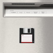 Magnet de disquette rouge classique de 3,5 pouces (In Situ (Lave-vaisselle))