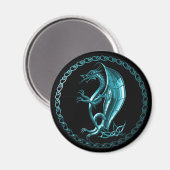 Magnet de dragon celtique bleu (Recto/Verso)