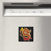 Magnet de dragon chinois rouge (In Situ (Lave-vaisselle))