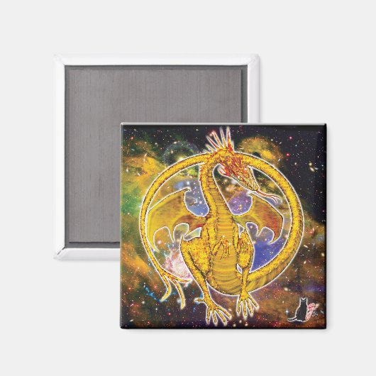 Magnet de dragon cosmique Topaz (Recto/Verso)