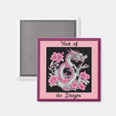 Magnet de dragon de fleurs (Recto/Verso)