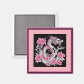 Magnet de dragon de fleurs (Recto/Verso)