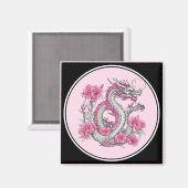 Magnet de dragon de fleurs (Recto/Verso)