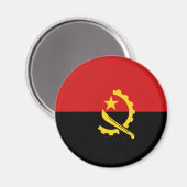 Magnet de drapeau de Fisheye en Angola (Recto/Verso)