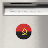 Magnet de drapeau de Fisheye en Angola (In Situ (Lave-vaisselle))