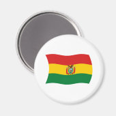 Magnet de drapeau de la Bolivie (Recto/Verso)