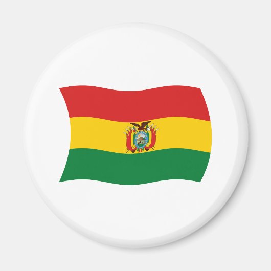 Magnet de drapeau de la Bolivie (Devant)