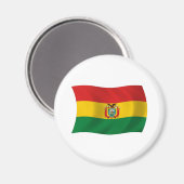 Magnet de drapeau de la Bolivie (Recto/Verso)