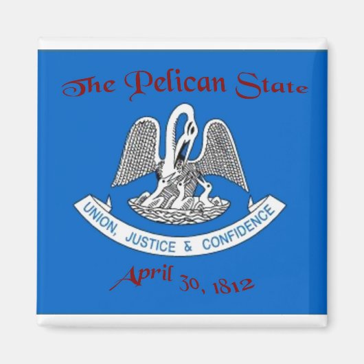 Magnet de drapeau de la Louisiane (Devant)