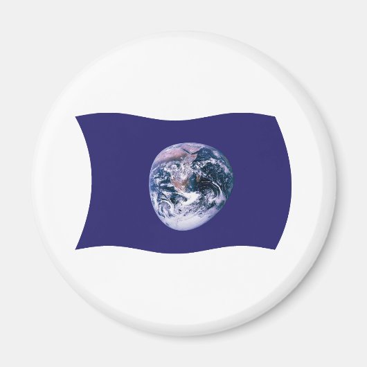Magnet de drapeau de la Terre (Devant)