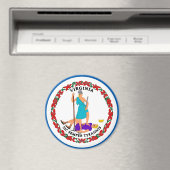 Magnet de drapeau de l'État de Virginie (In Situ (Lave-vaisselle))