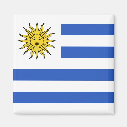 Magnet de drapeau de l'Uruguay (Devant)