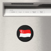 Magnet de drapeau de Singapour (In Situ (Lave-vaisselle))