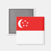 Magnet de drapeau de Singapour (Recto/Verso)