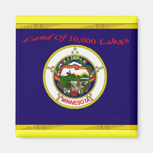 Magnet de drapeau du Minnesota (Devant)