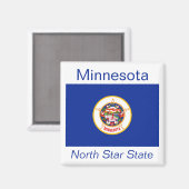 Magnet de drapeau du Minnesota (Recto/Verso)