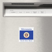 Magnet de drapeau du Minnesota (In Situ (Lave-vaisselle))