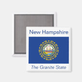Magnet de drapeau du New Hampshire (Recto/Verso)