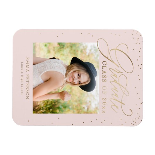 Magnet de Faire-part de graduation (Horizontal)