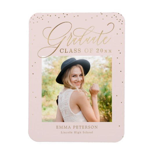 Magnet de Faire-part de graduation (Vertical)