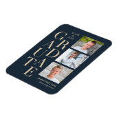 Magnet de Faire-part de graduation de charme empil (Côté Gauche)