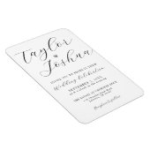Magnet de Faire-part de mariage de calligraphie mo (Côté Droit)