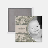 Magnet de Faire-part de naissance Camo ACU ARMÉE 2 (Recto/Verso)