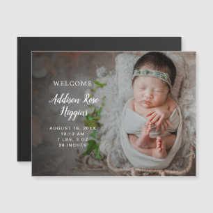 Magnet de Faire-part de naissance photo simple mod