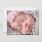 Magnet de Faire-part de naissance pour fille de bé (Recto)