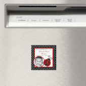 Magnet de Faire-part Red Ladybug {TBA} 2"x2" (In Situ (Lave-vaisselle))